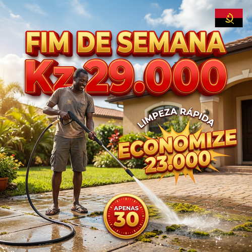🚿🇦🇴💦 OFERTA LUANDA!  — Pistola de Alta Pressão! — 🚿Estica Automaticamente 3x! 💪 Perfeita para Lavar Carro 🚗 e Regar Jardim 🏡 — Forte e Compacta! ✨