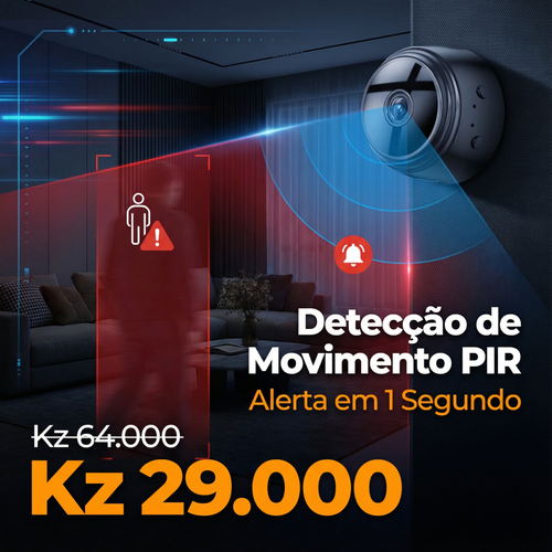 ⚠️🇦🇴 Luanda 🔒 | Câmara A9 HD Grande Angular — Pequena no Tamanho 🔍 —Visão Grande Angular 👀 — Imagem HD Clara 🌙 — Monitorização Interior & Exterior 🏠🚪 — Proteção Antirroubo 24h ⏰
