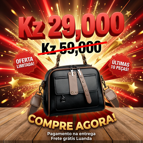 🇦🇴👜✨ OFERTA LUANDA! — Bolsa Feminina Estilo Francês 2026 💃 — Grande Capacidade para Telemóvel e Cosméticos 📱💄 — Design Elegante e Moderno 🌸 — Leve, Portátil e Perfeita para Trabalho e Passeio 🚶‍♀️
