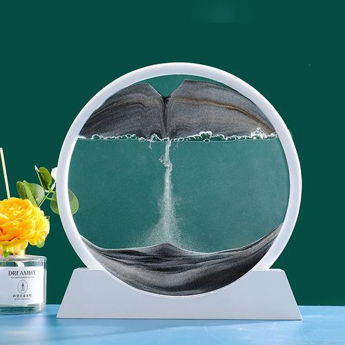 Relógio de Areia Decorativo com Luz LED | Peça Elegante para Sala e Quarto | Crie Ambiente Relaxante e Sofisticado | Decoração Moderna para Casa | Experiência Sensorial Única de Luz e Areia | Lâmpada Criativa de Design Inovador