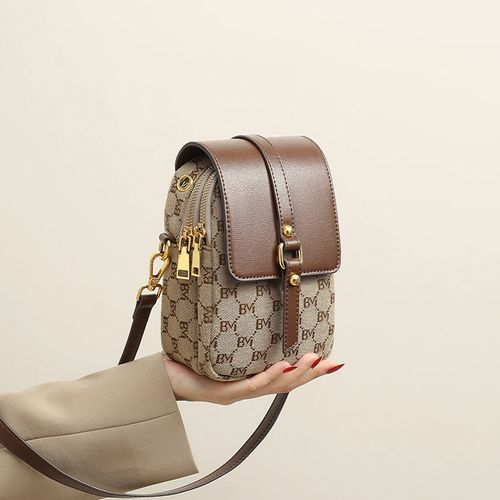 🔥2025 Nova Bolsa de Luxo Estampada – Ombro ou Tiracolo, Porta-Telemóvel e Moedas 👜✨