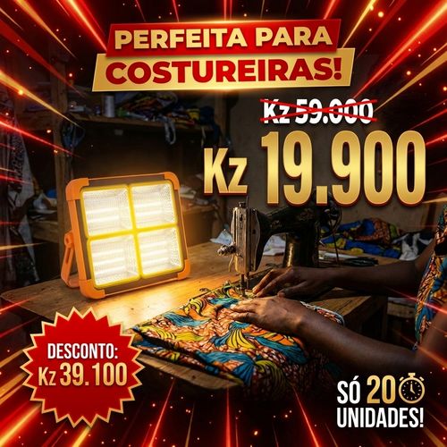 🔥Luanda💡 Lâmpada Solar LED Super Resistente 🌞♻️Recarregável sem Eletricidade💡✨ Iluminação Ultra Forte 🔦⚡ Longa Duração 🔋🌙  Ideal para Casa 🏠, Emergência 🚨, Barraca Noturna 🛍️🌃 e Camping ⛺⭐ em Luanda 📍🚚 Portátil 🎒, Econômica 💰 e Fácil de Usar 👍😊