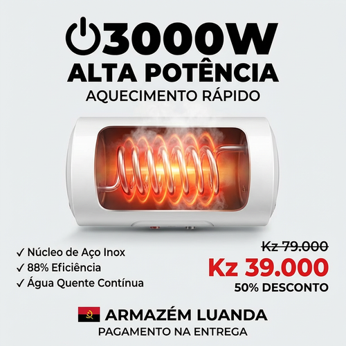 🇦🇴🚿 Luanda |Aquecedor Elétrico Instantâneo de Parede🔥🚿 — Água Quente em 3 Segundos ⚡ — Quente & Frio ❄️🔥 — Compacto e Econômico 💰 — Ideal para Casa e Apartamento 🏢 — Instalação Simples 🔧— Ideal para Banho e Lavar Mãos 🛁