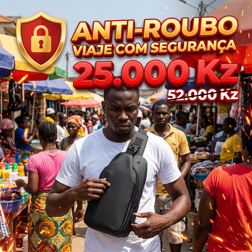 🔥 Bolsa Masculina Moderna com USB — Promoção Especia— 25.000 Kz🚫 Apenas 30 unidades 📦 Entrega grátis— Pague só ao receber