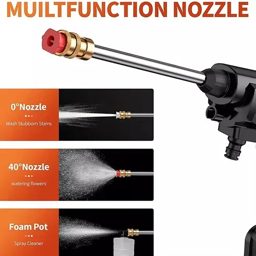 💦Lava tudo! –⚡ Pistola de Lavagem Portátil –Carros, muros e quintais com potência total!💪🔥