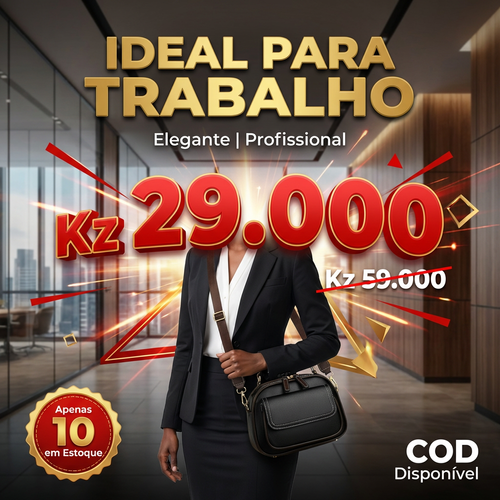 🇦🇴✨ NOVA MODA FEMININA EM LUANDA!—👜 Bolsa Elegante e Moderna—👠 ✨ Super Leve e Confortável—👗 Perfeita para Trabalho, Passeio e Compras—🔥 Estilo Luxuoso que Combina com Qualquer Look—🚚 Entrega Grátis + Pagamento na Entrega