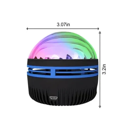 Projetor 2 em 1 Aurora Boreal e Ondas do Oceano - Luz Noturna Relaxante com Música e Som! 🌌🎵🌊14 Cores, Sincroniza com Música! ✨🎶✨ Crie Ambiente Romântico e Divertido 💕