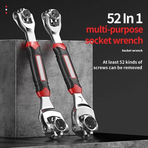 🔧Universal 52-in-1 socket wrench 12 teeth design 360 degree swivel head multifunction magnet wrench hand tools auto repair tools🎈