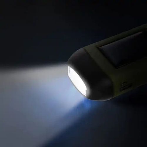 Solar Dynamo Portable Torch Hand Crank MiNi Emergency Flashlight Rechargeable LED Light for Camping