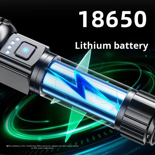 Type-C rechargeable telescopic zoom outdoor super bright flashlight