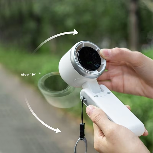 Upgrade Mini USB Handheld Turbo Fan Brushless 180° Rotation Foldable 5 Speeds Air Cooler Portable Rechargeable Fan