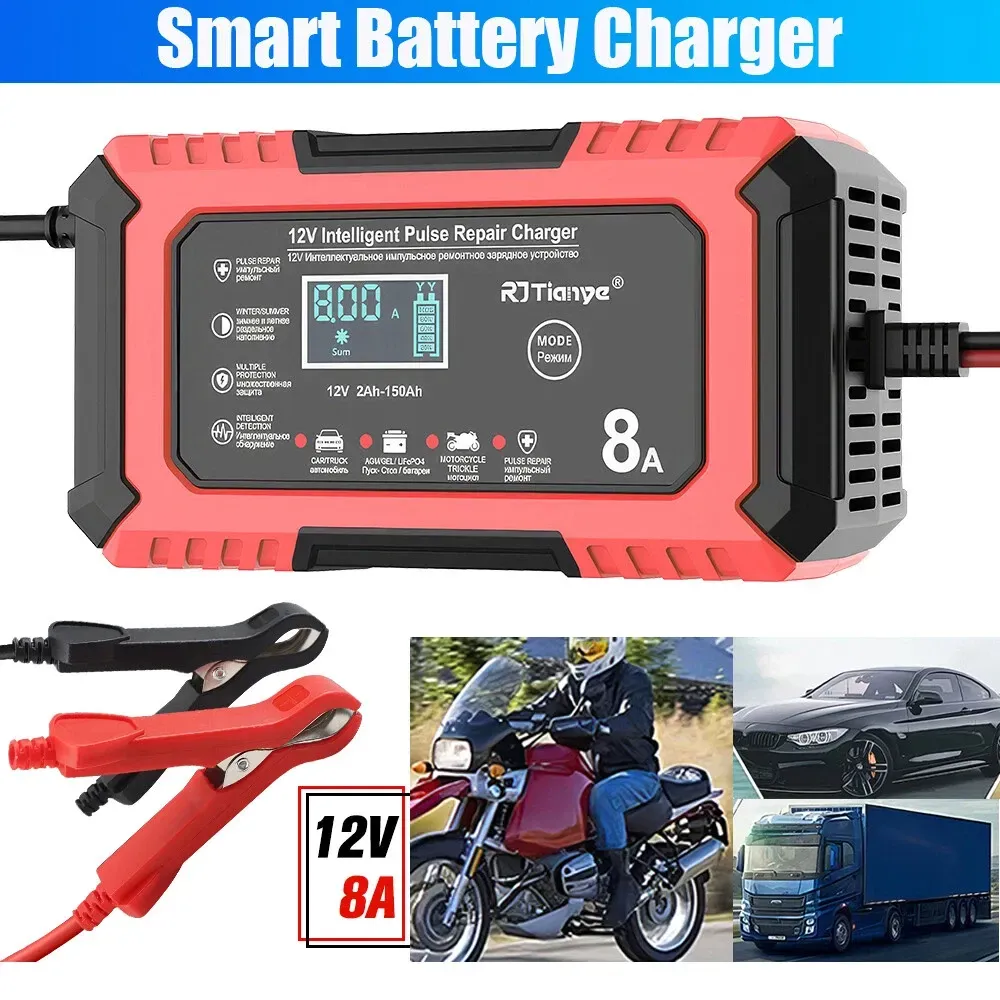 🔥Free delivery throughout the store🔥🛵🔋Smart battery charger for car and motorcycle