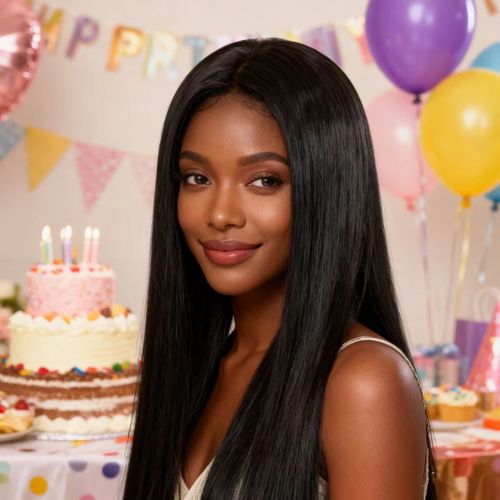 👩‍💼Women's Long Straight🦋🦋 Black Ponytail Wig✌