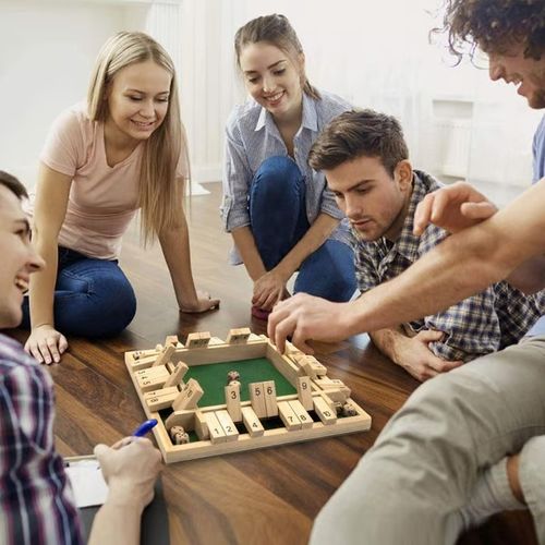 🔢 SHUT THE BOX-WOODEN DICE BOARD GAME🎲
