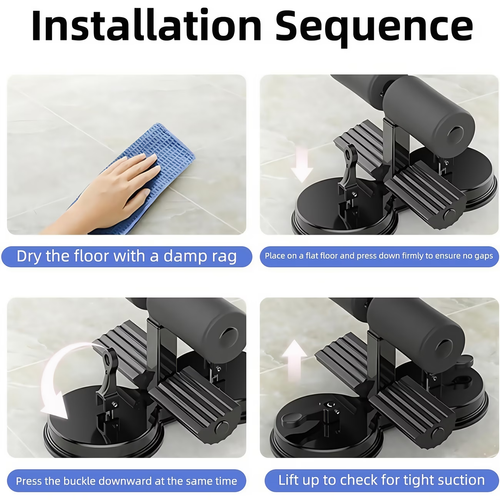 Suction cup type sit-up assistant