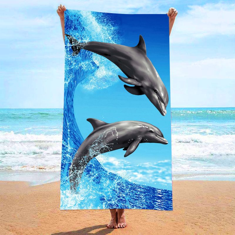 New microfiber beach towel printed towel Beach swimming holiday absorbent bath towel