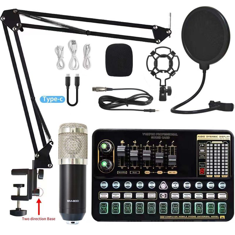 BM800 Microphone & Live Sound Card Set – Game-Changing Audio for Professional Live Streaming and Computer Broadcasting