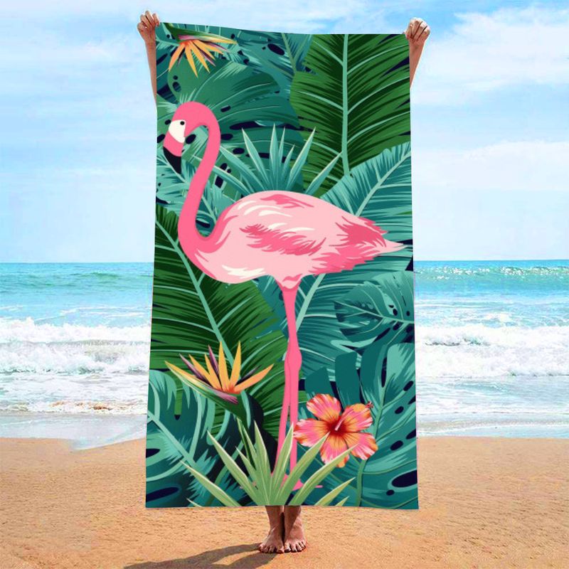 Ultra-Soft Microfiber Beach Towel Absorbent Printed Holiday Bath Towel for Swimming
