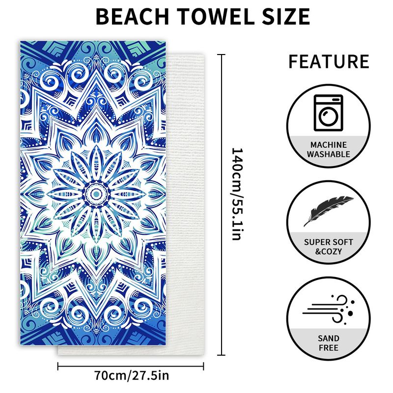 New microfiber beach towel printed towel Beach swimming holiday absorbent bath towel