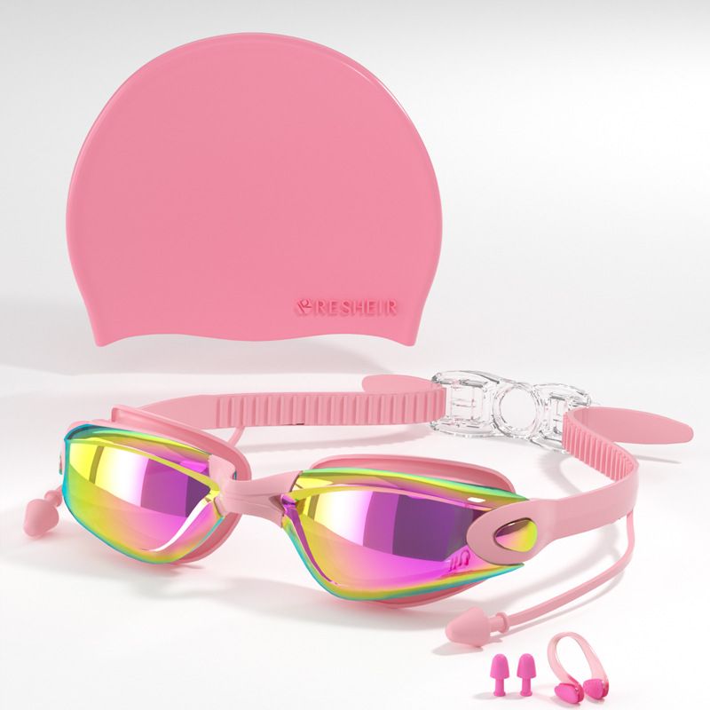 HD Waterproof Anti-Fog Adult Swimming Goggles with Electroplated Lenses for Men and Women