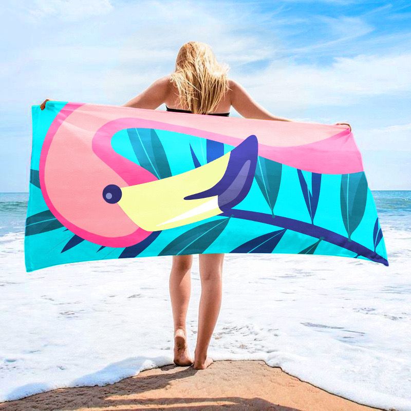 New microfiber beach towel printed towel Beach swimming holiday absorbent bath towel