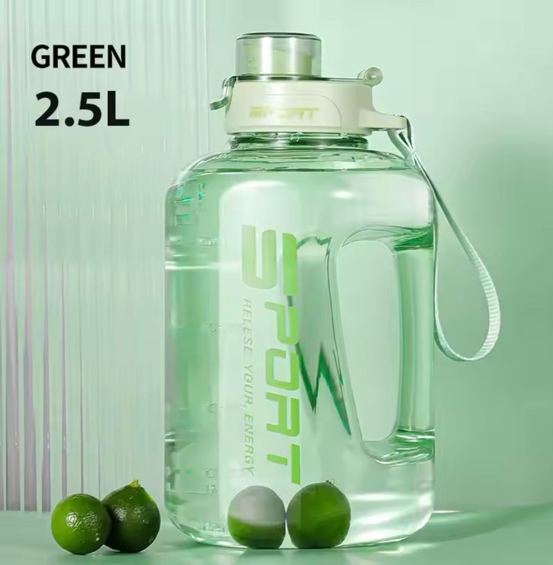 Summer large capacity sports kettle Men and women outdoor fitness ton ton bucket high temperature resistant portable straw cup