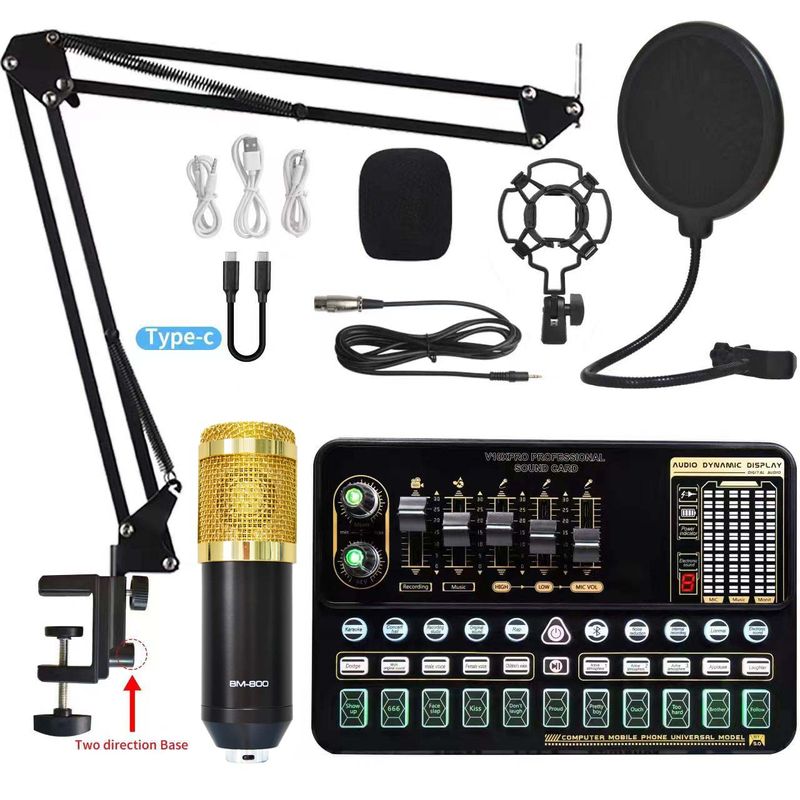 BM800 Microphone & Live Sound Card Set – Game-Changing Audio for Professional Live Streaming and Computer Broadcasting