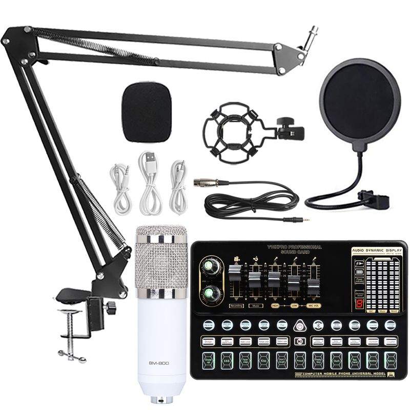 BM800 Microphone & Live Sound Card Set – Game-Changing Audio for Professional Live Streaming and Computer Broadcasting