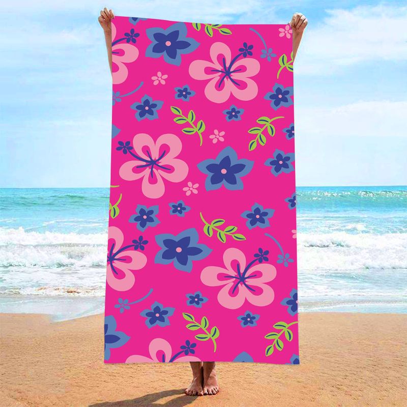 Quick-Dry Microfiber Beach Towel Holiday Printed Absorbent Bath Towel for Swimming