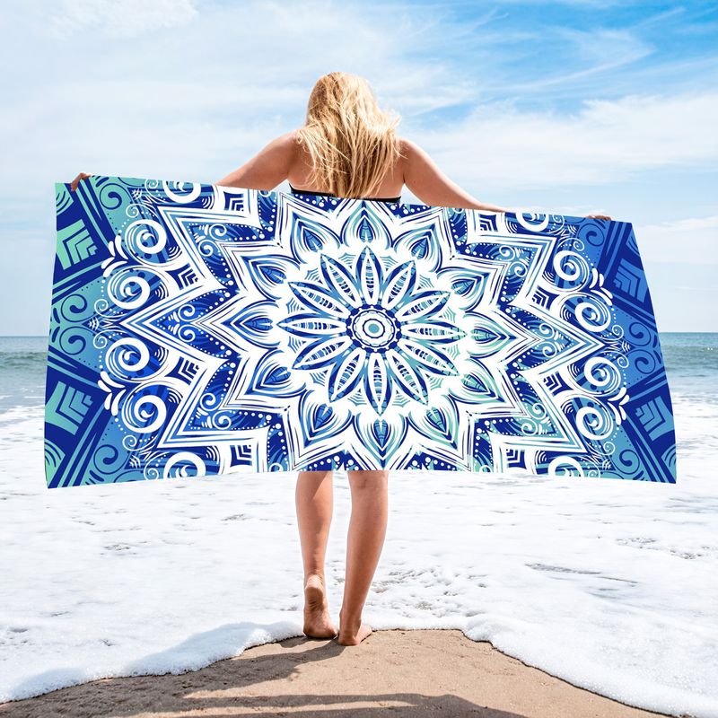 New microfiber beach towel printed towel Beach swimming holiday absorbent bath towel