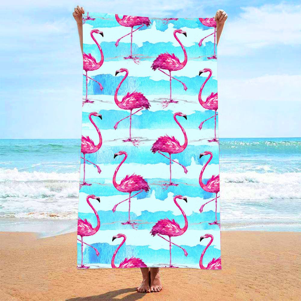 Quick-Dry Microfiber Beach Towel Holiday Printed Absorbent Bath Towel for Swimming