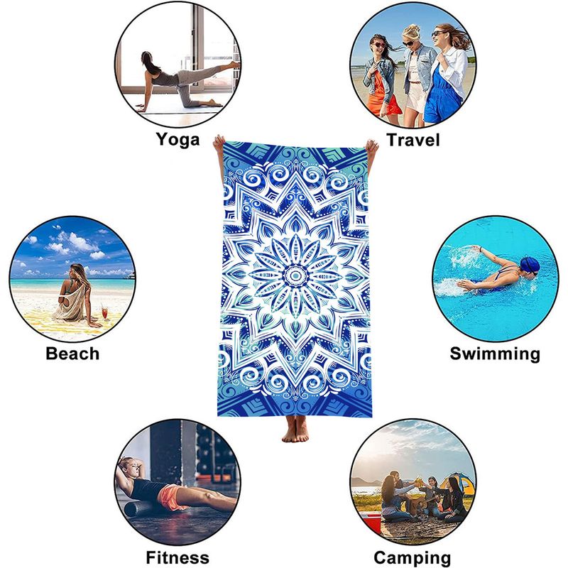New microfiber beach towel printed towel Beach swimming holiday absorbent bath towel