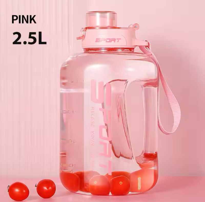 Summer large capacity sports kettle Men and women outdoor fitness ton ton bucket high temperature resistant portable straw cup