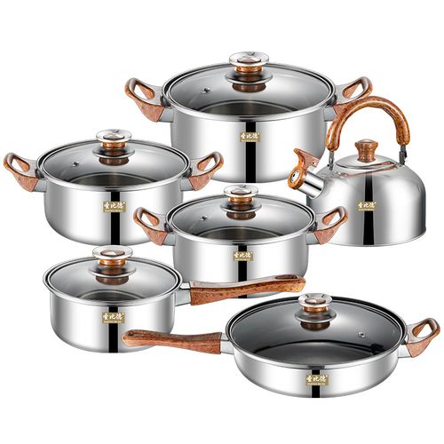 10 pcs or 12 pcs Stainless Steel Cookware Set