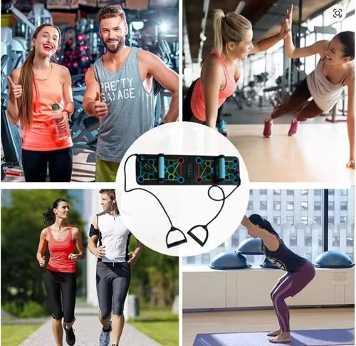 30-Hole Foldable Push Up Training Board + Pull Rope  for Men's Chest and Abdominal Muscle Training |  Portable and Foldable |