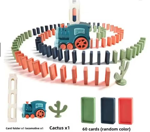 New 200-Piece Domino Train with Lights and Sound