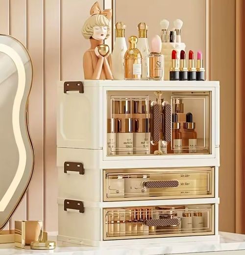 Foldable Desktop Storage Box (1 open door & 2 drawers )