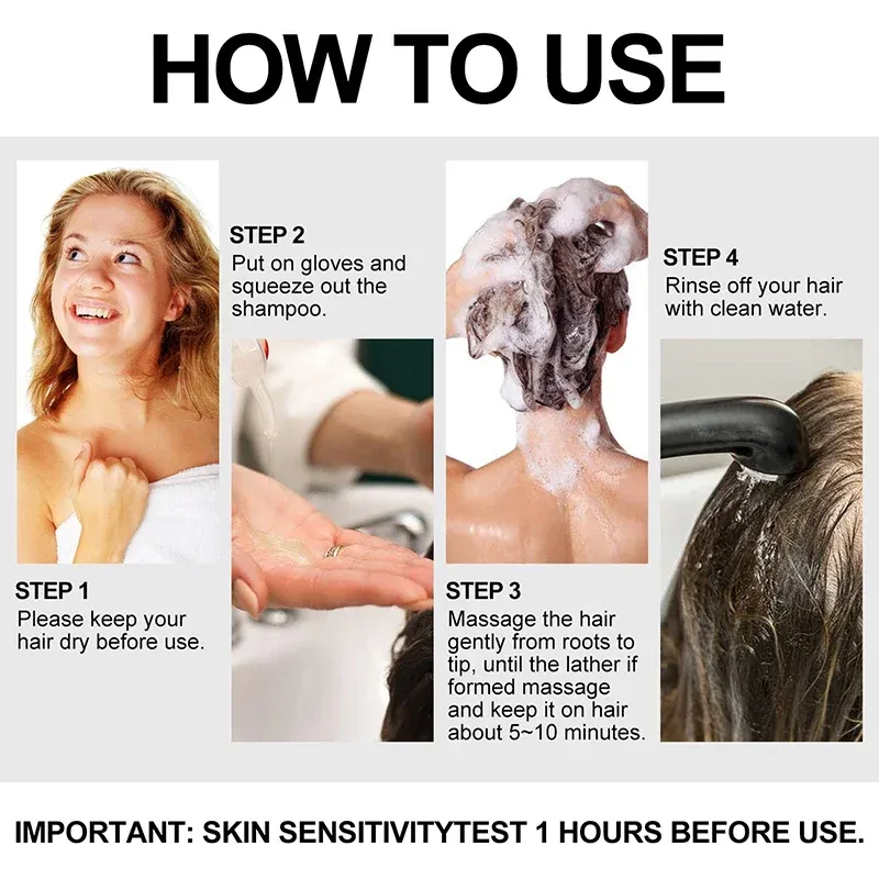 500ml 3-in-1 Hair Dye Shampoo