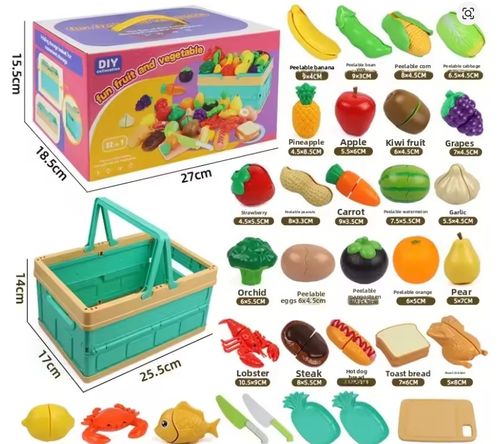 Kids Kitchen Simulation Playset  Fruits And Vegetables