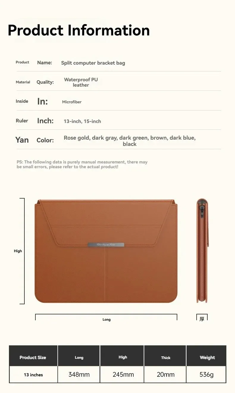 Stylish Laptop Sleeve with Stand Bag