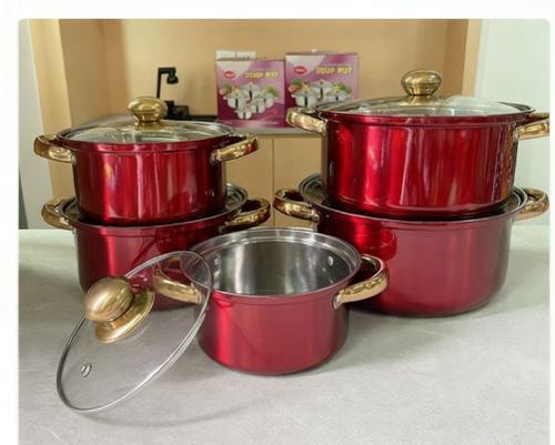 10 pcs or 12 pcs Stainless Steel Cookware Set