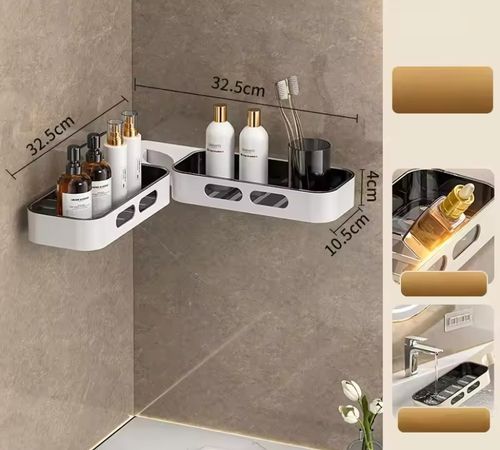 ABS 90-180 degrees Foldable Wall-mounted  Corner Shelf