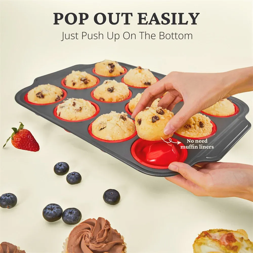 Silicon 12-hole Cupcake Pan