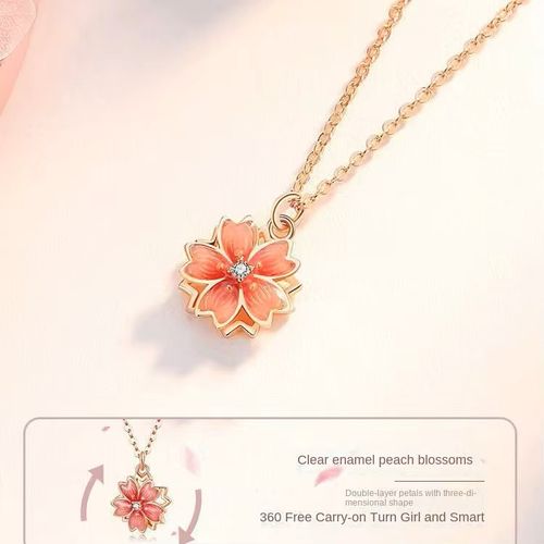 Sterling Peach Blossom Necklace Jewelry
