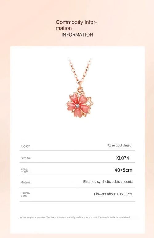 Sterling Peach Blossom Necklace Jewelry