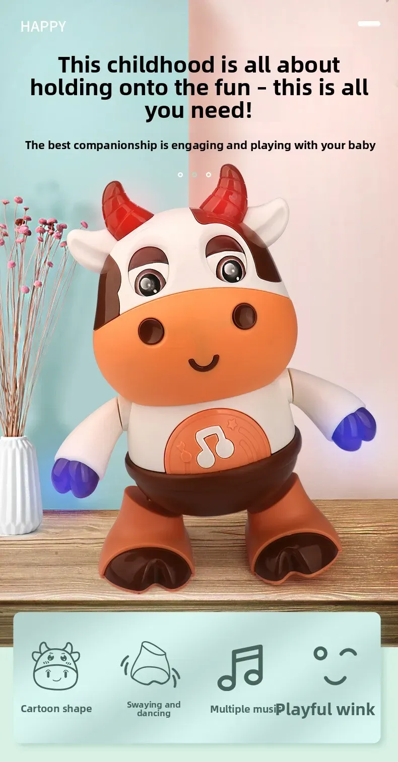 Dancing cow toy for baby