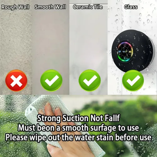 Buy1Get1Free! 2025 Bathroom Waterproof Wireless LED Bluetooth Speaker