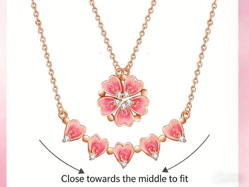S925 2-in-1 Magnetic Peach Blossom Necklace Jewelry