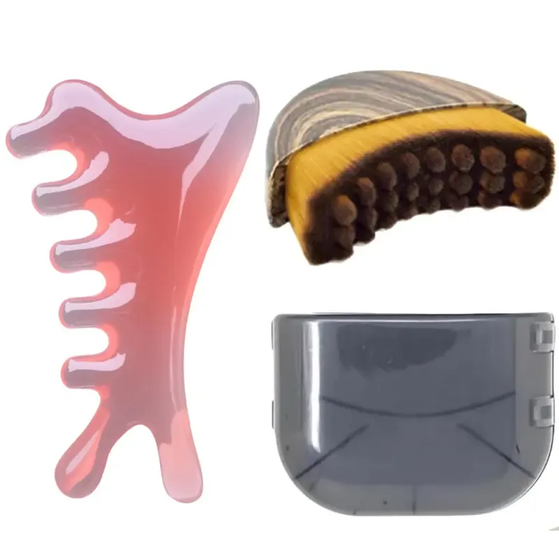 Lymphatic Contour Face Brush with Gua Sha