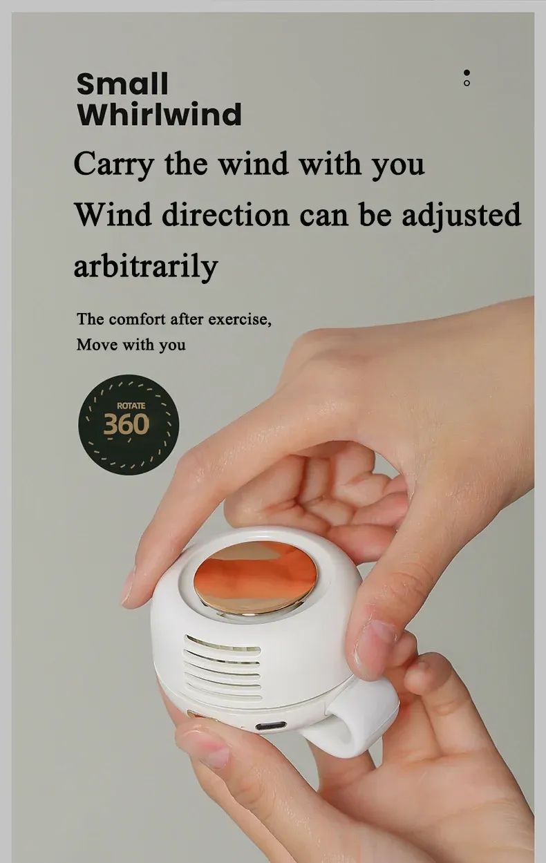 2025 New Clip-on Bladeless Fan to bags, strollers, desks, cloths and so on